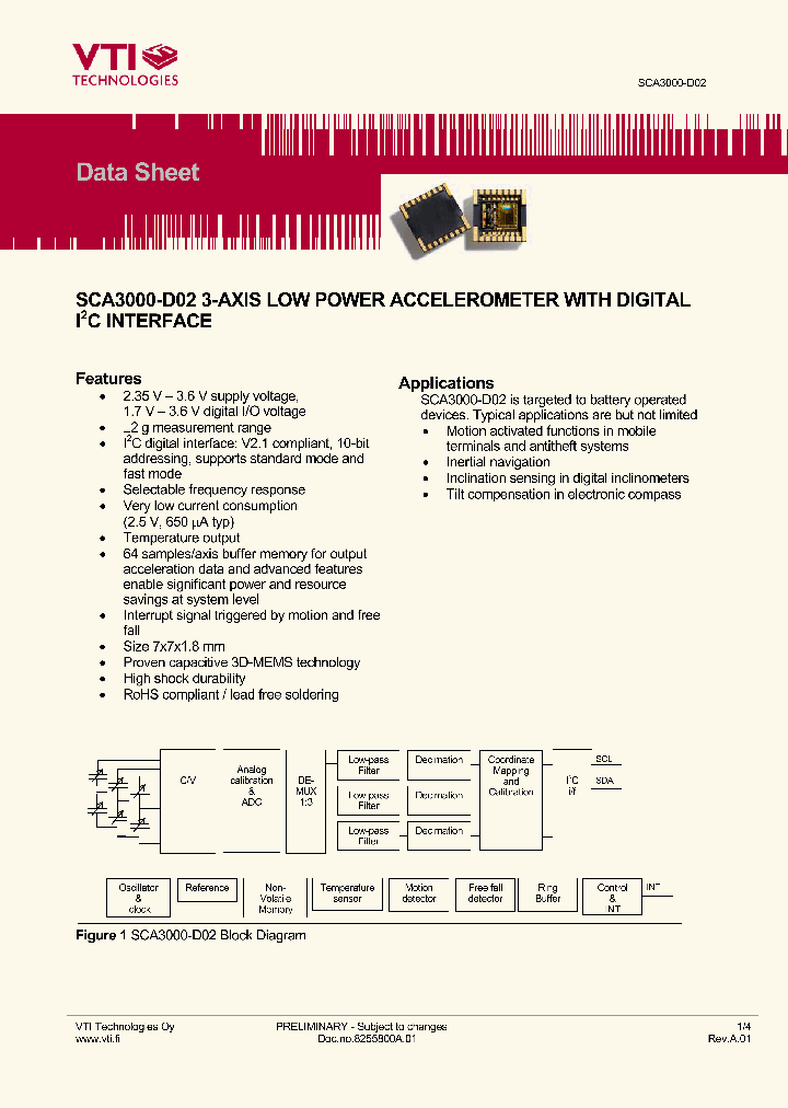 SCA3000-D02_1305821.PDF Datasheet