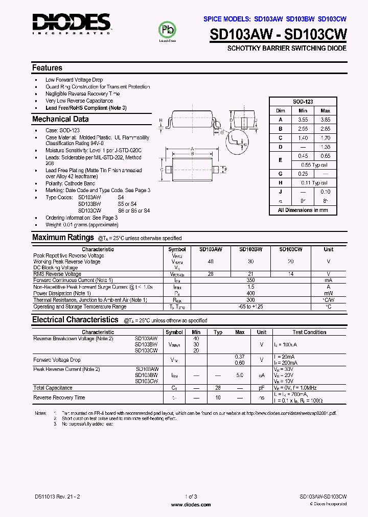 SD103AW-7-F_1160258.PDF Datasheet