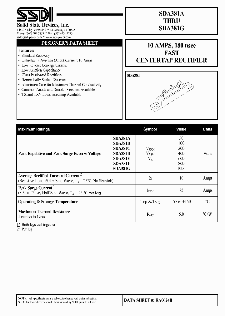 SDA381G_1306428.PDF Datasheet