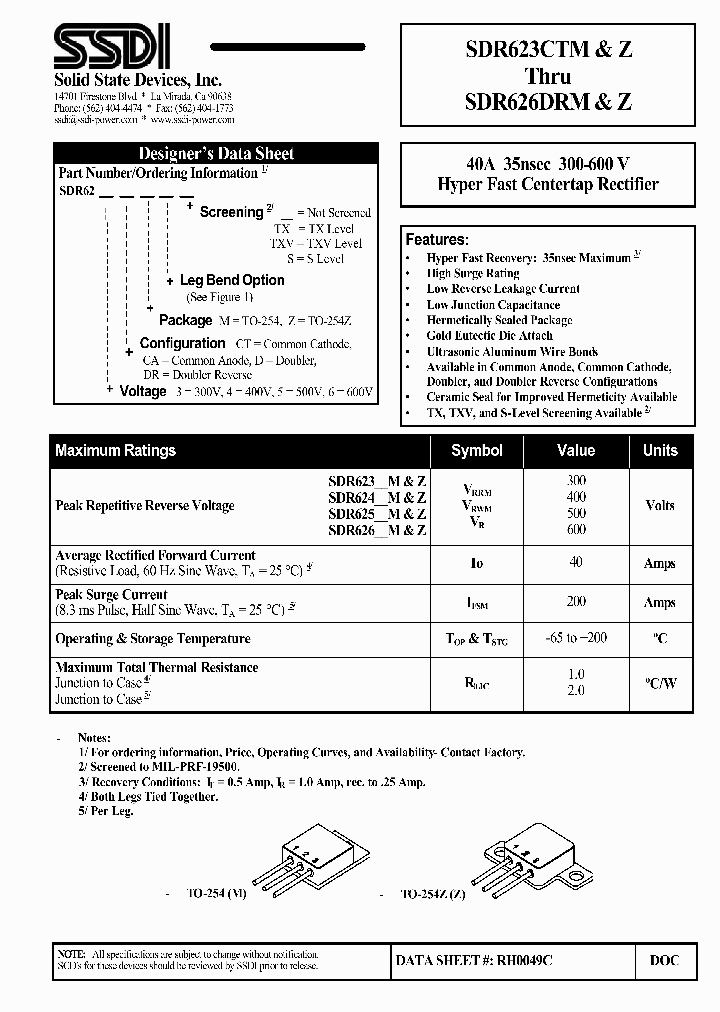 SDR66DRZ_1306688.PDF Datasheet