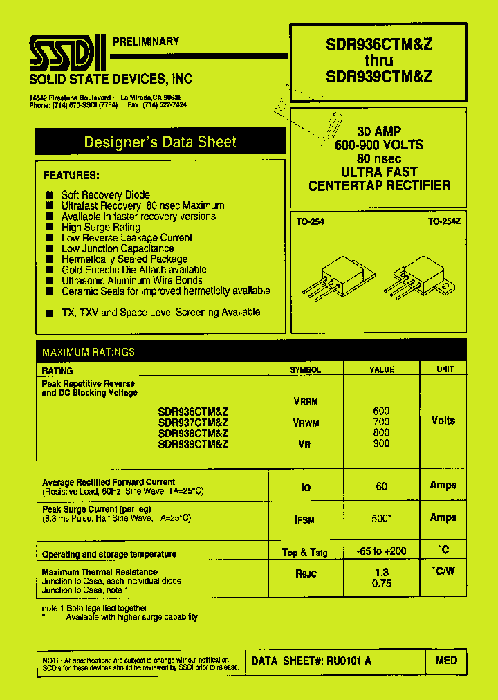 SDR939CTZ_1306710.PDF Datasheet