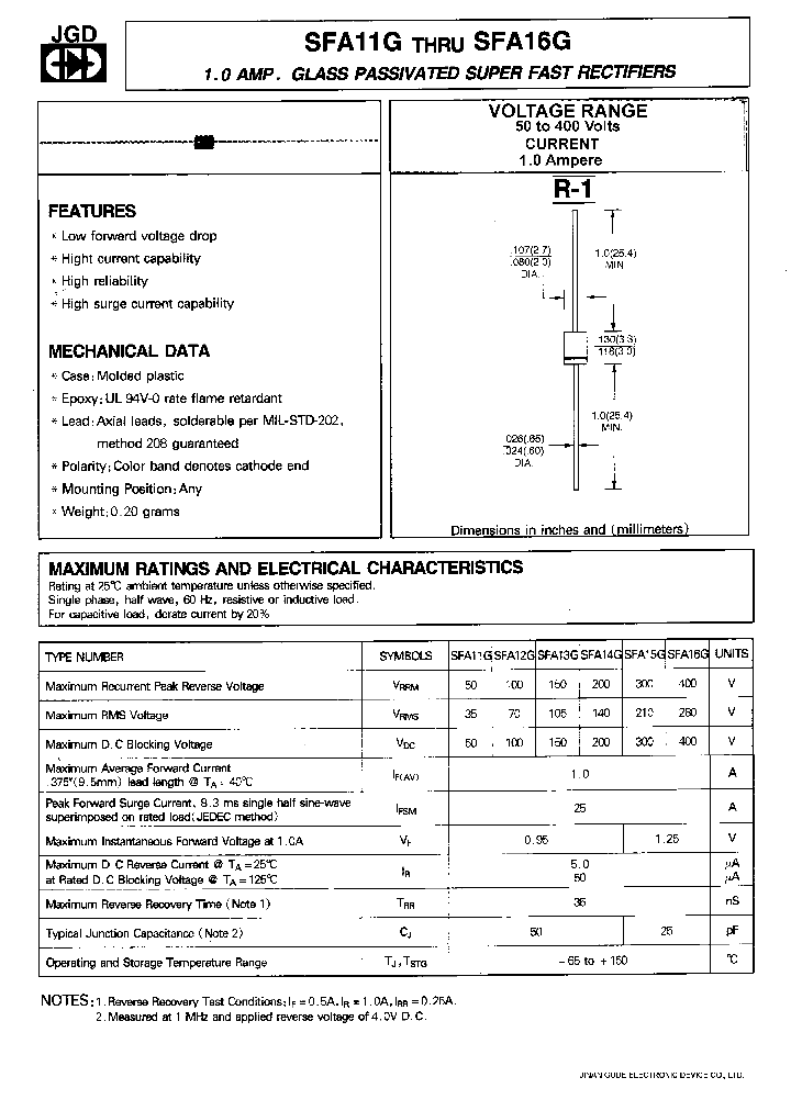 SFA16G_1307388.PDF Datasheet