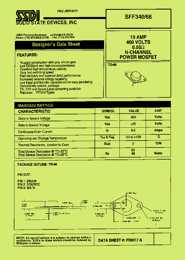 SFF340-66_1307480.PDF Datasheet