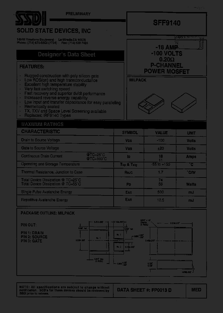 SFF9140_1307533.PDF Datasheet