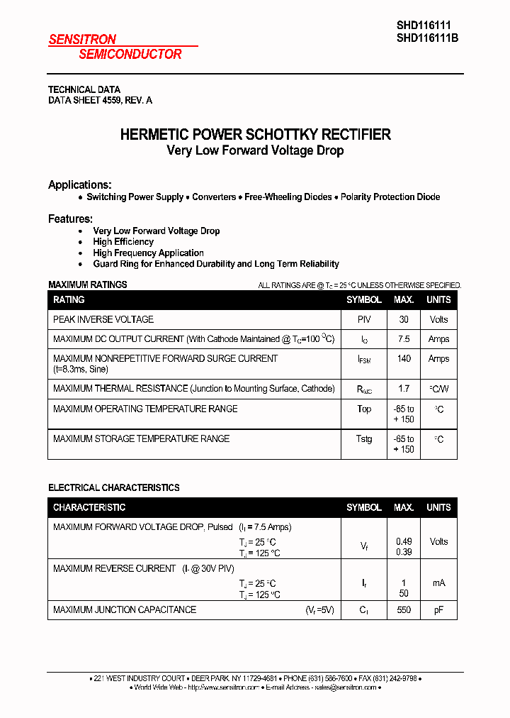 SHD116111_1165037.PDF Datasheet