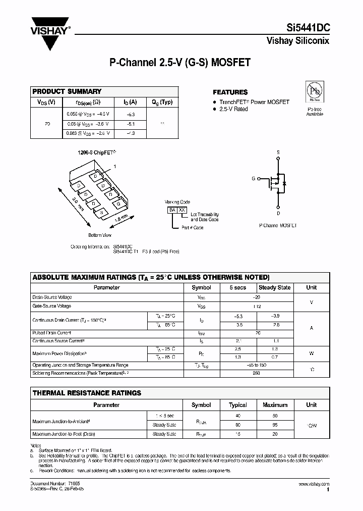 SI5441DC-T1-E3_1308976.PDF Datasheet