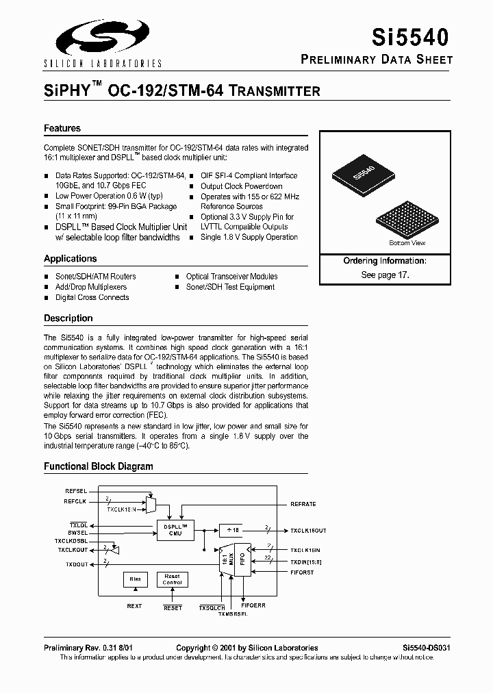 SI5540-BC_1308990.PDF Datasheet