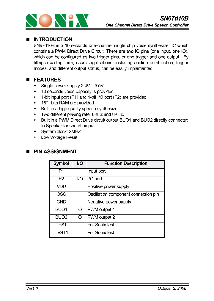 SN67D10B_1312022.PDF Datasheet