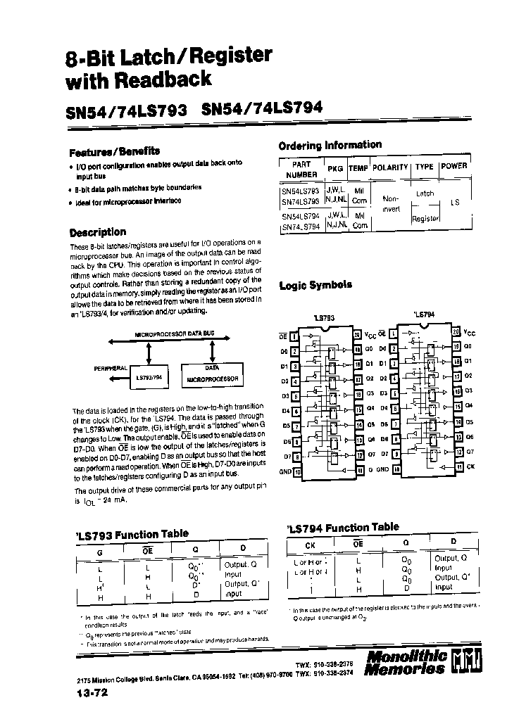 SN74LS794_1080879.PDF Datasheet