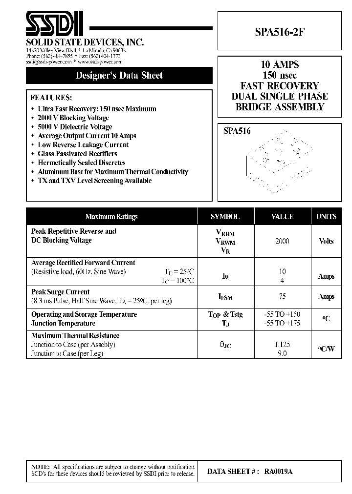 SPA516-2F_1315305.PDF Datasheet
