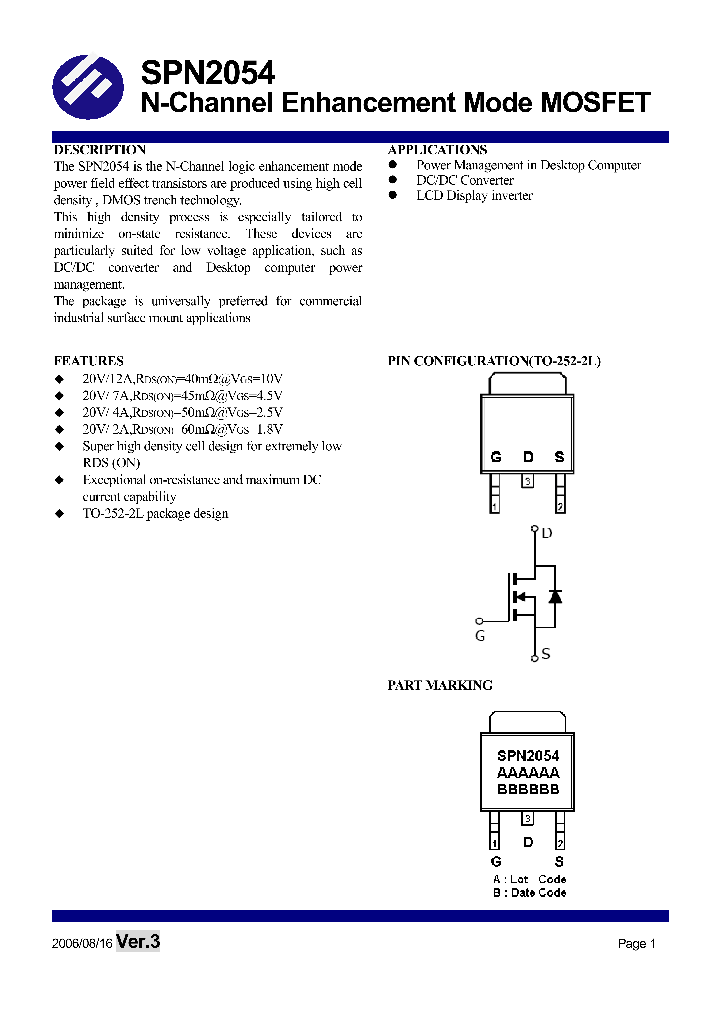 SPN2054_1113929.PDF Datasheet