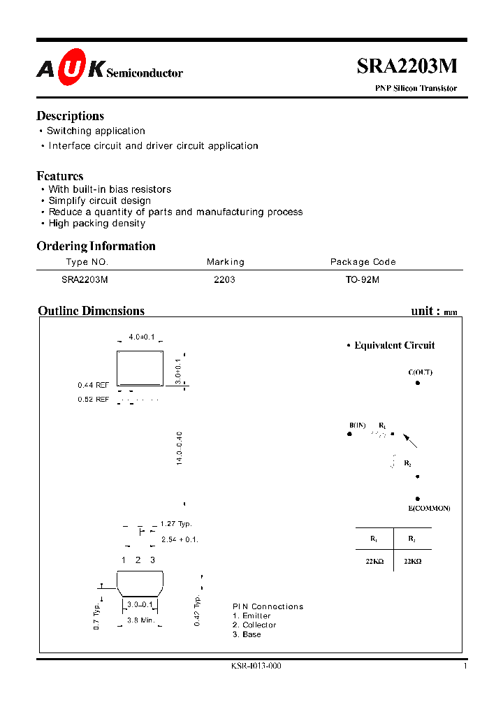 SRA2203M_1316129.PDF Datasheet