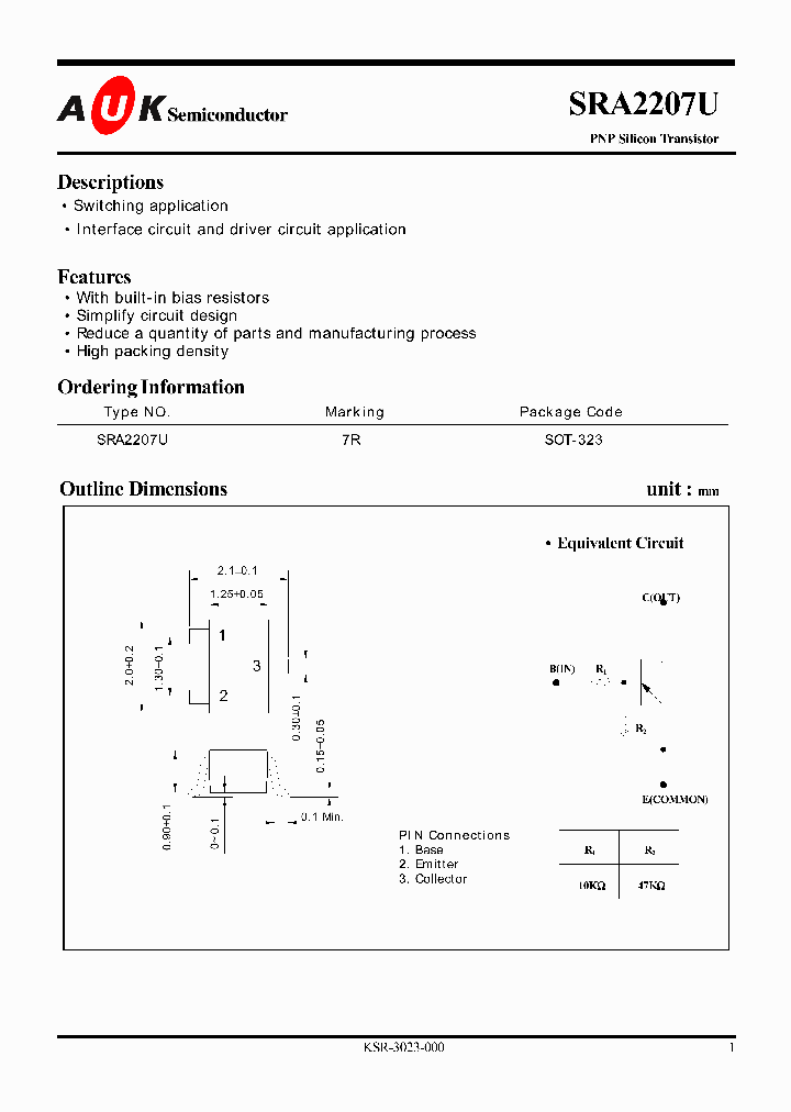SRA2207U_1316172.PDF Datasheet