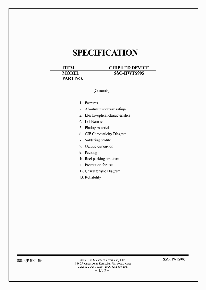 SSC-HWTS905_1316606.PDF Datasheet