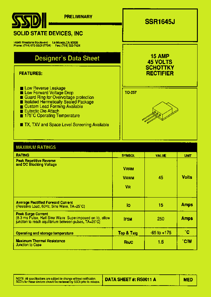 SSR1645J_1316897.PDF Datasheet