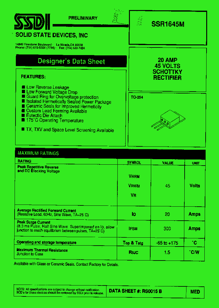 SSR1645M_1316898.PDF Datasheet