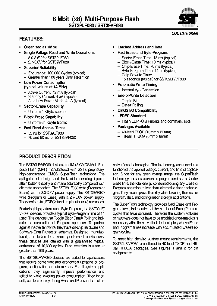SST39VF080-90-4I-EIE_1317044.PDF Datasheet