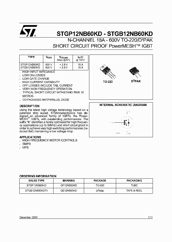 STGP12NB60KD_1318280.PDF Datasheet