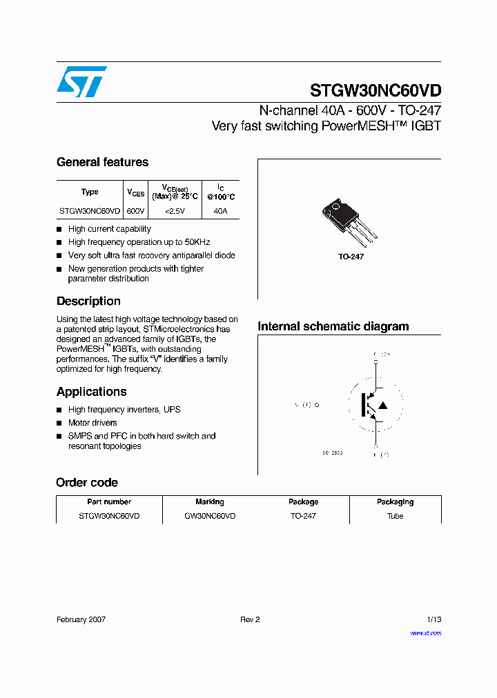 STGW30NC60VD_1318312.PDF Datasheet