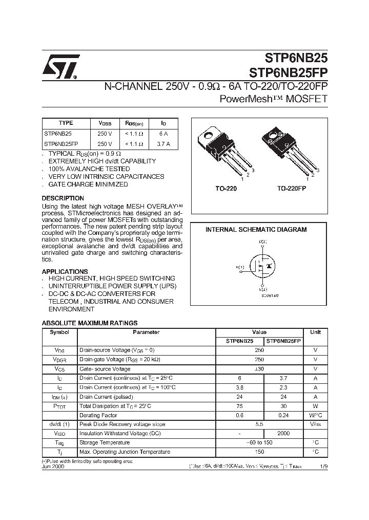 STP6NB25_956568.PDF Datasheet