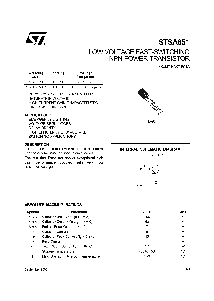 STSA851-AP_1319401.PDF Datasheet