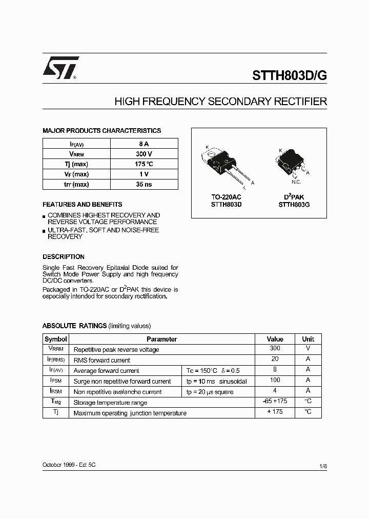 STTH803_848294.PDF Datasheet