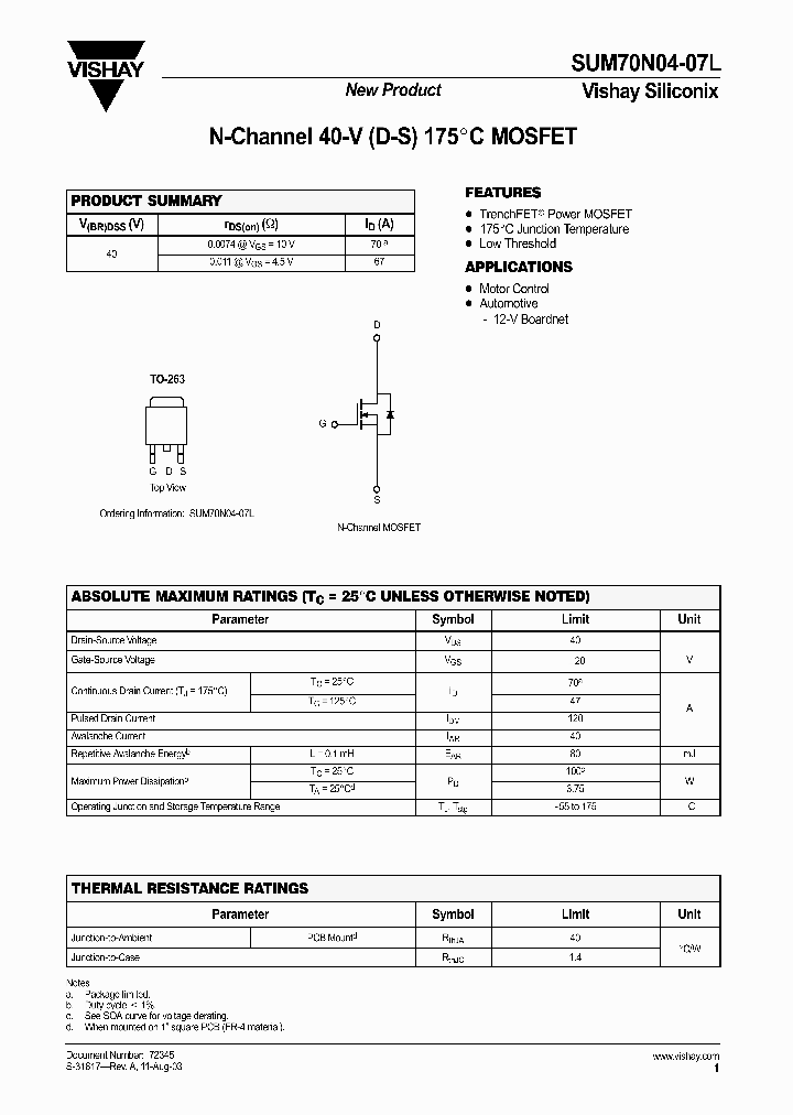 SUM70N04-07L_1319834.PDF Datasheet