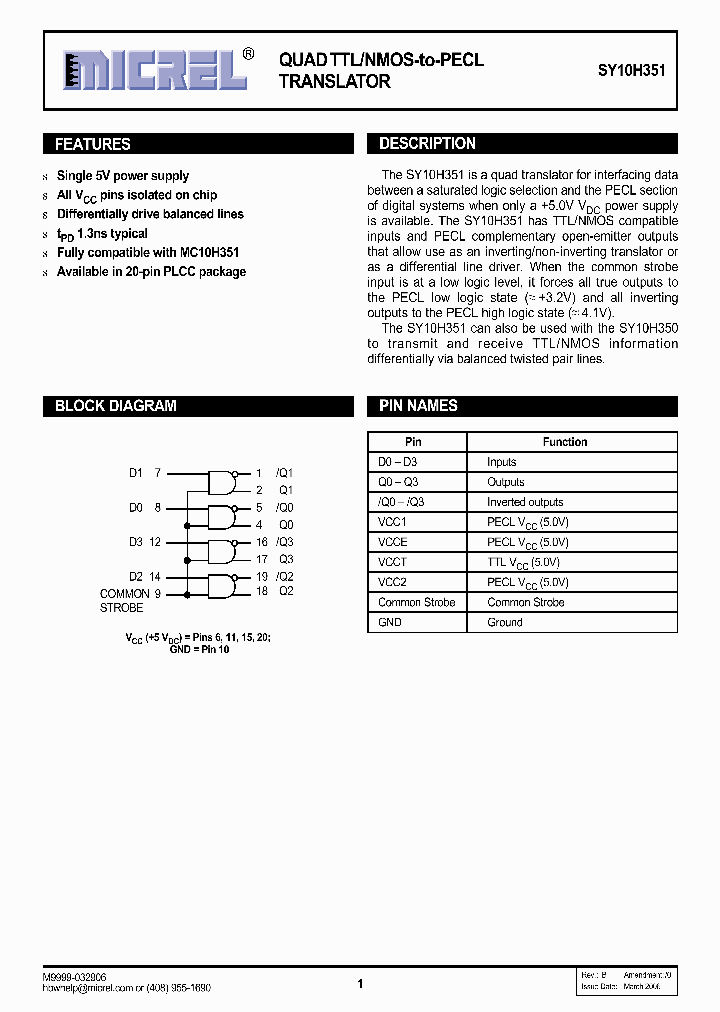 SY10H351_1092143.PDF Datasheet