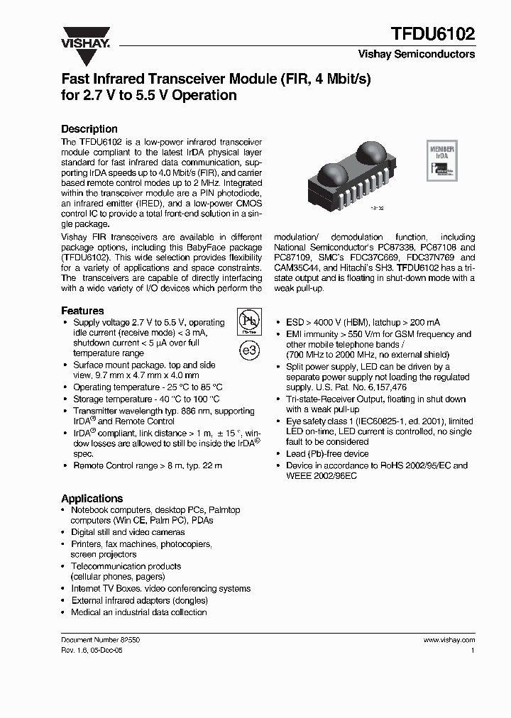 TFDU610205_1324318.PDF Datasheet