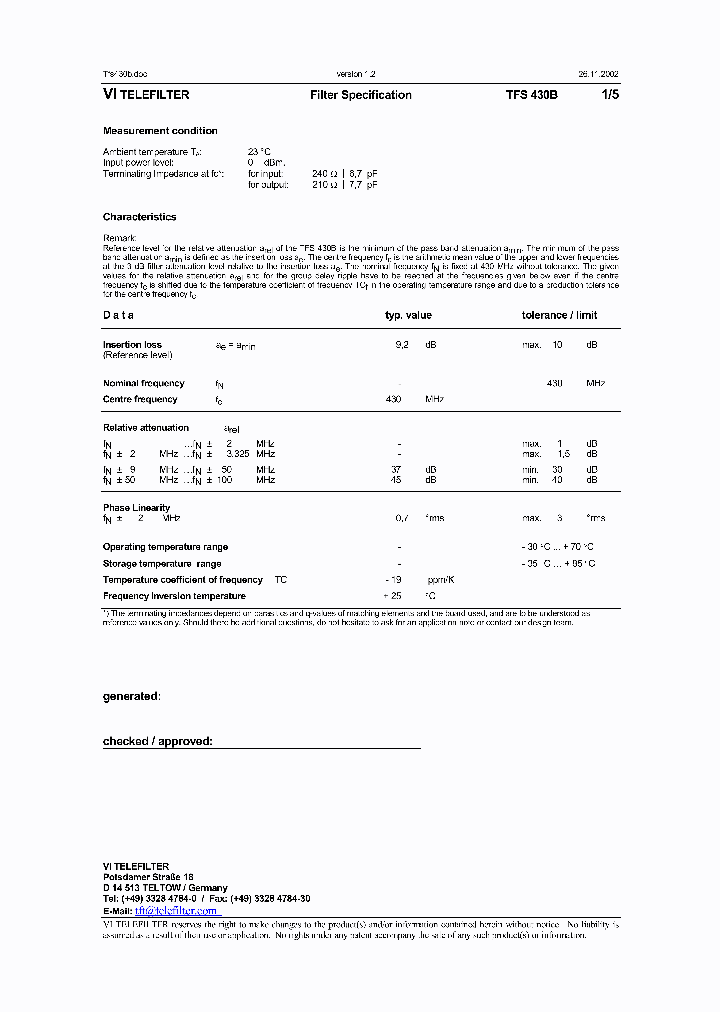 TFS430B_1324609.PDF Datasheet