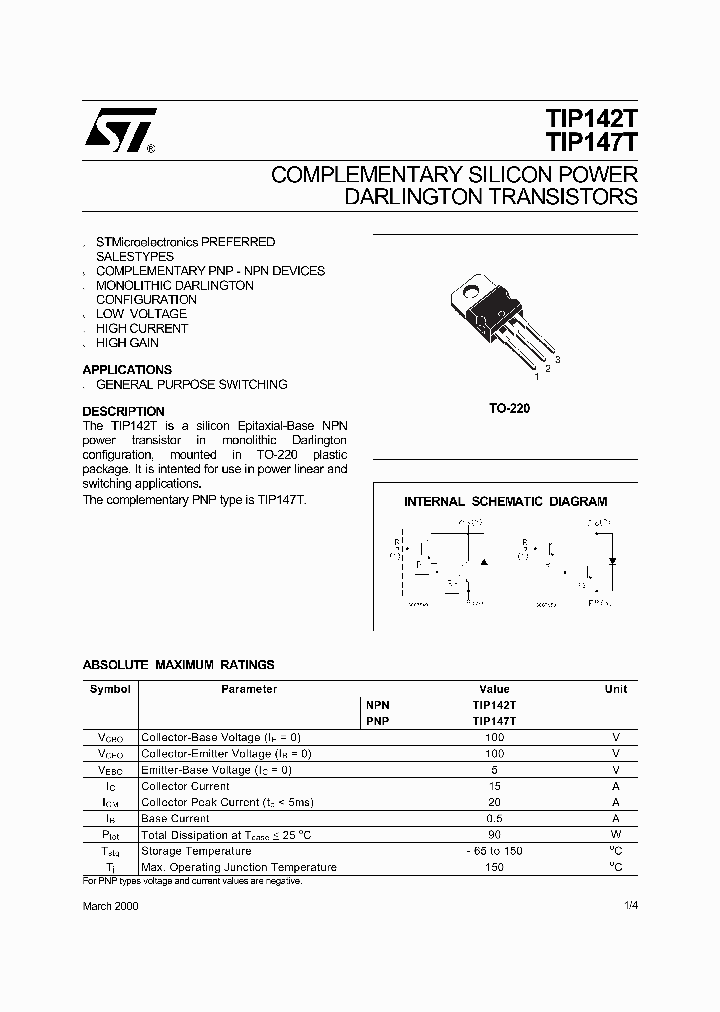 TIP147T_1325272.PDF Datasheet