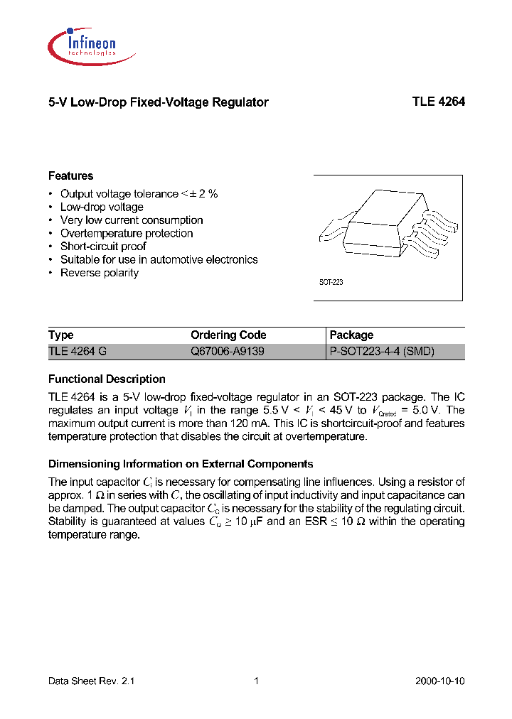 TLE4264_1132967.PDF Datasheet