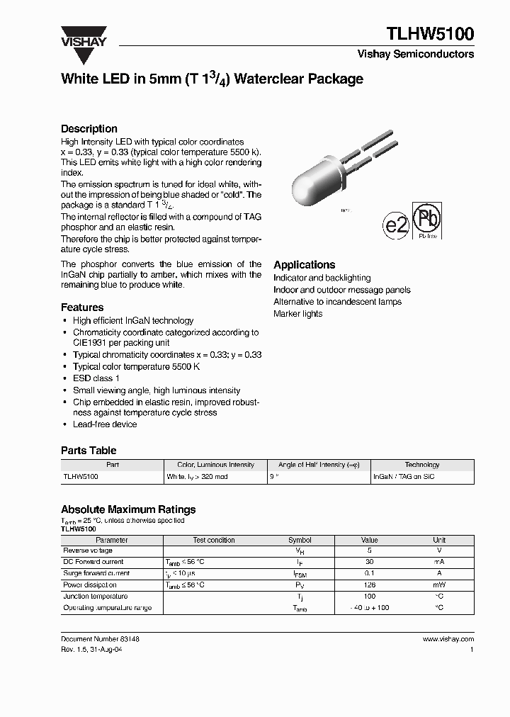 TLHW5100_1326237.PDF Datasheet