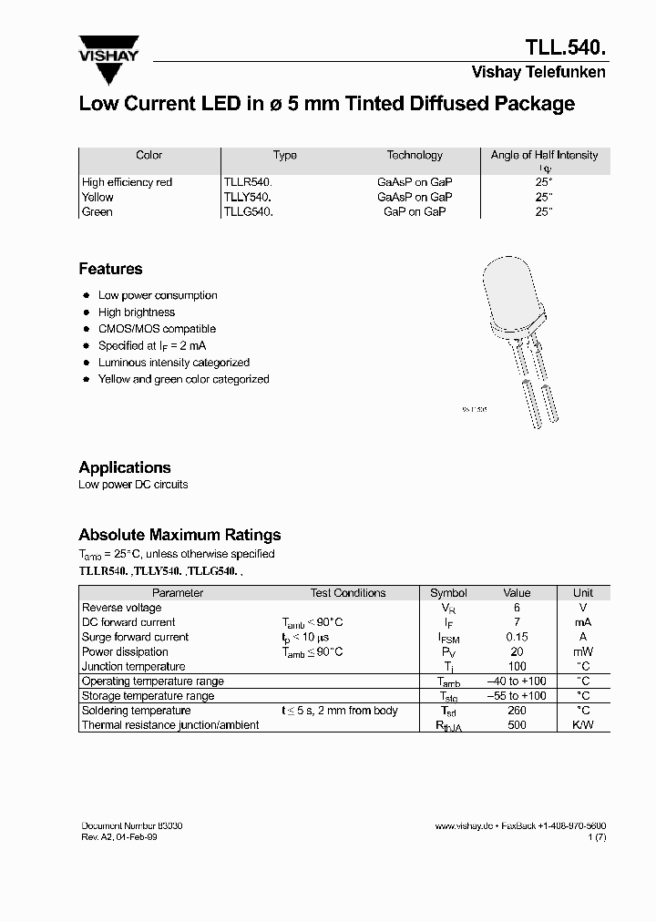 TLLY540_1326270.PDF Datasheet