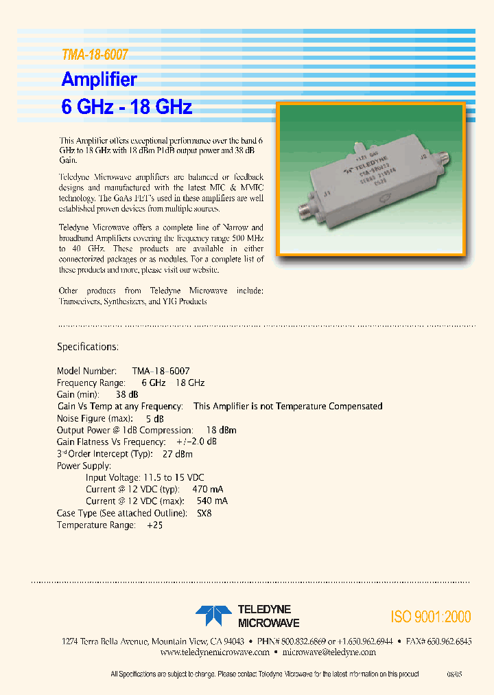 TMA-18-6007_1326924.PDF Datasheet