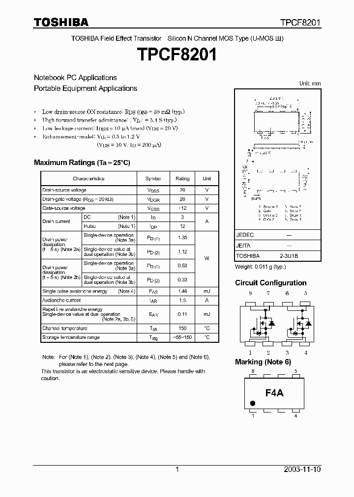 TPCF8201_1328019.PDF Datasheet