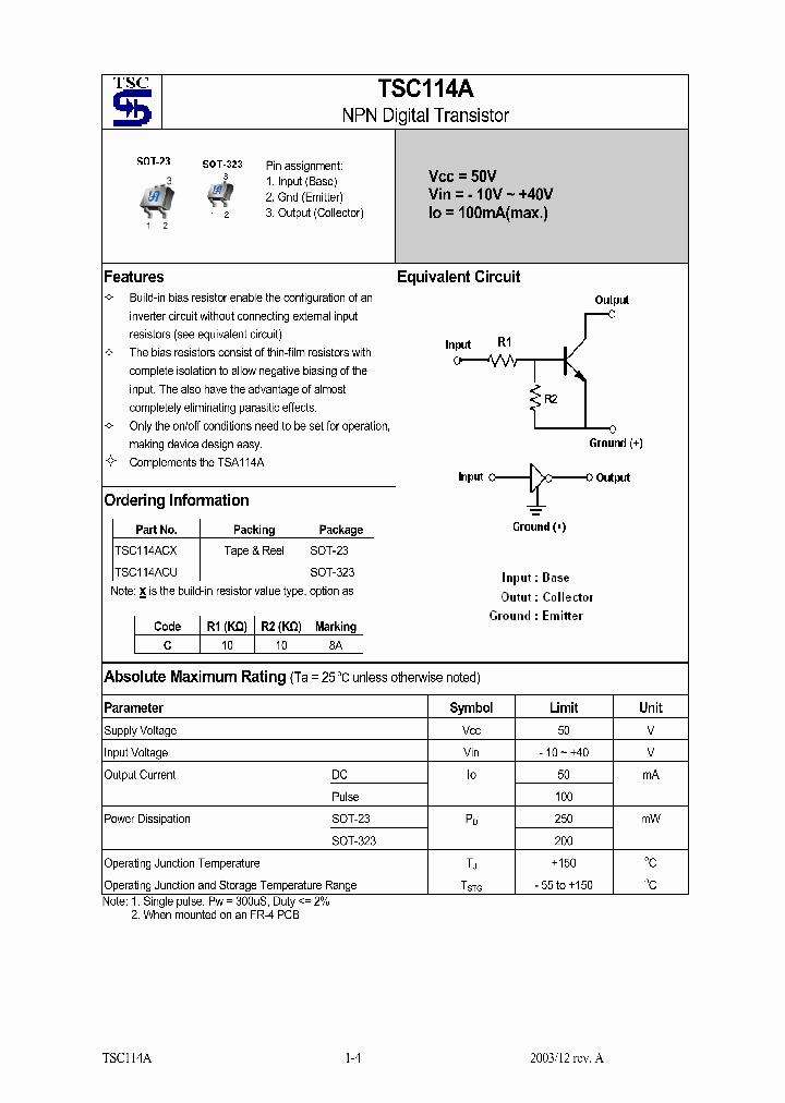 TSC114ACX_1329286.PDF Datasheet