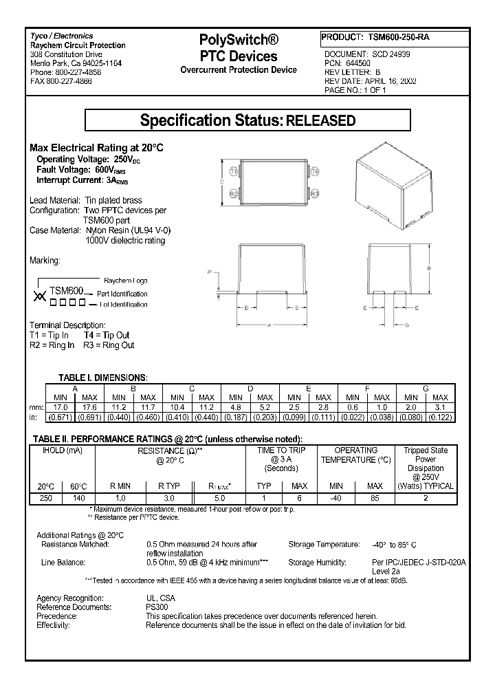TSM600-250-RA_1045358.PDF Datasheet