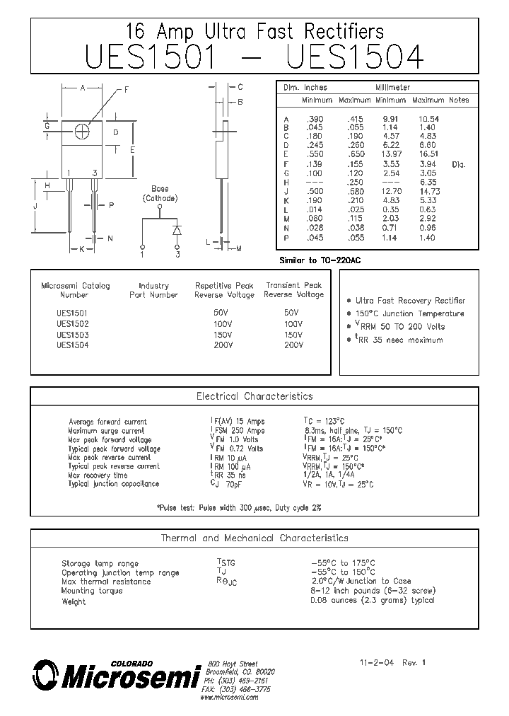 UES150104_1330897.PDF Datasheet