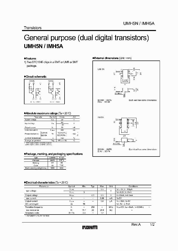 UMH5N_1331485.PDF Datasheet