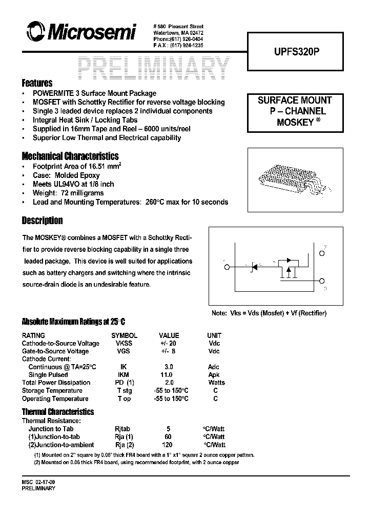 UPFS320P_1332655.PDF Datasheet