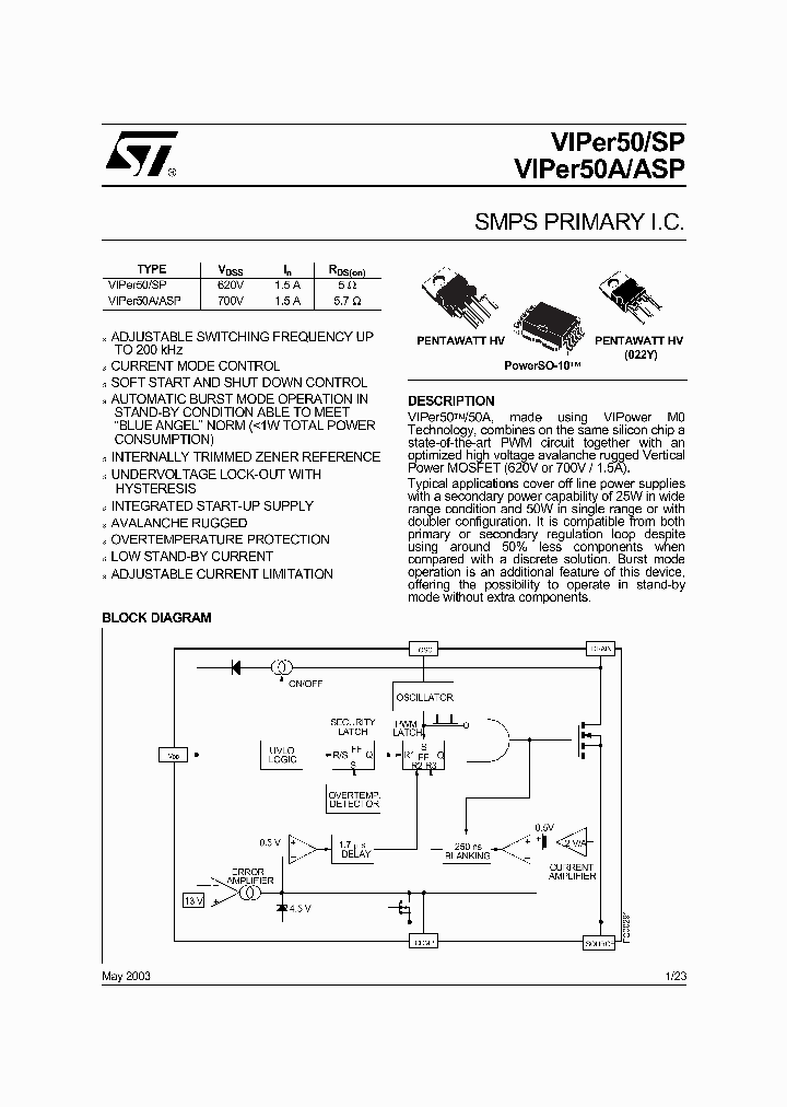 VIPER50SP_1334444.PDF Datasheet