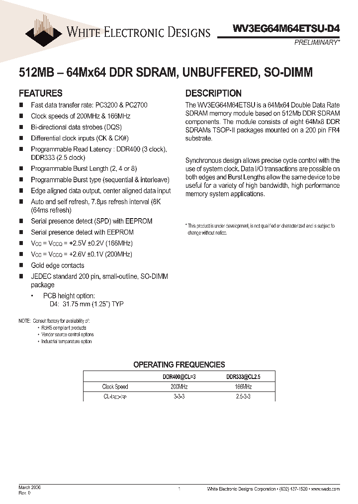 WV3EG64M64ETSU-D4_1087685.PDF Datasheet