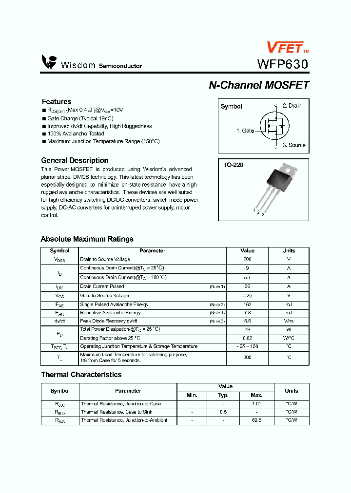 WFP630_1165009.PDF Datasheet