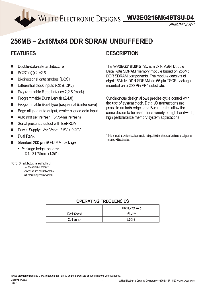 WV3EG216M64STSU335D4SG_1336991.PDF Datasheet