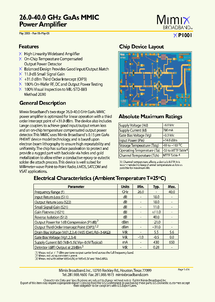 XP1001_1337991.PDF Datasheet