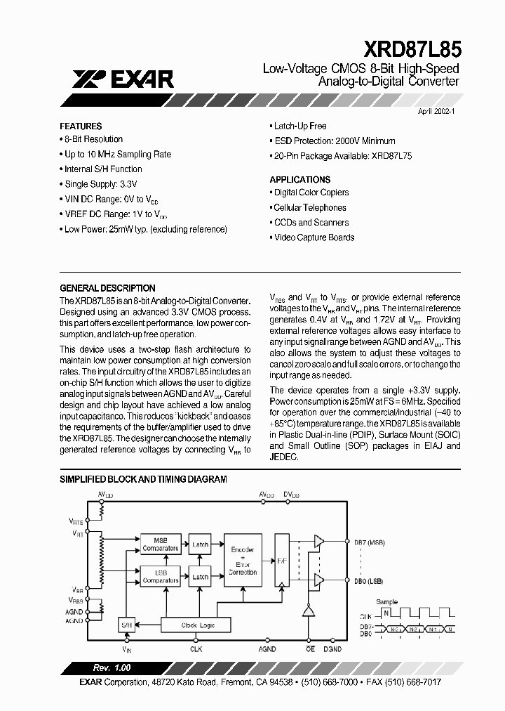 XRD87L85AIP_1338294.PDF Datasheet