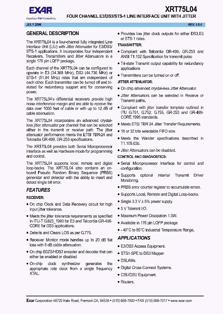 XRT75L04_1177742.PDF Datasheet