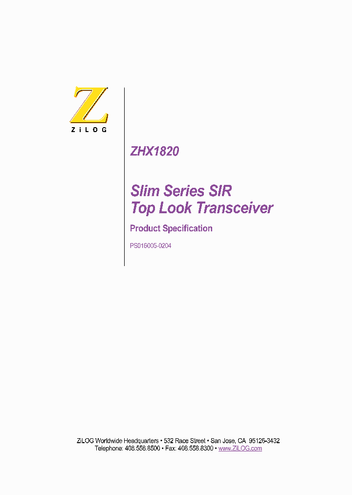ZHX1820TV115XHTR_1339071.PDF Datasheet