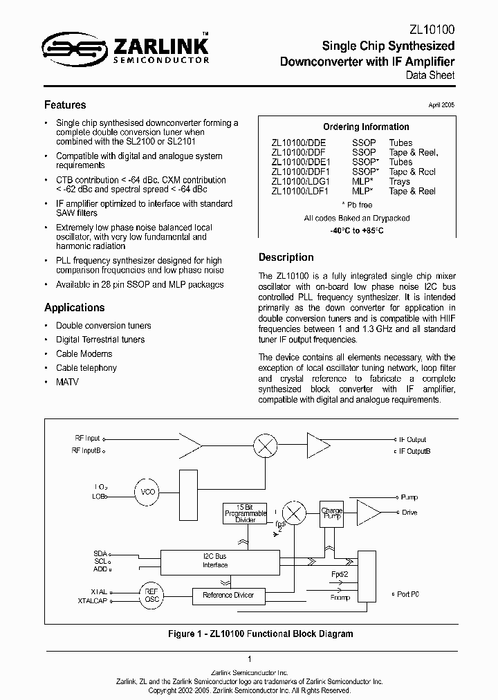 ZL10100LDG1_1339079.PDF Datasheet